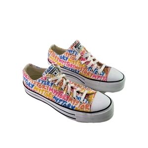 Converse All Stars Platform My Story Canvas Sneakers Womens Size 9